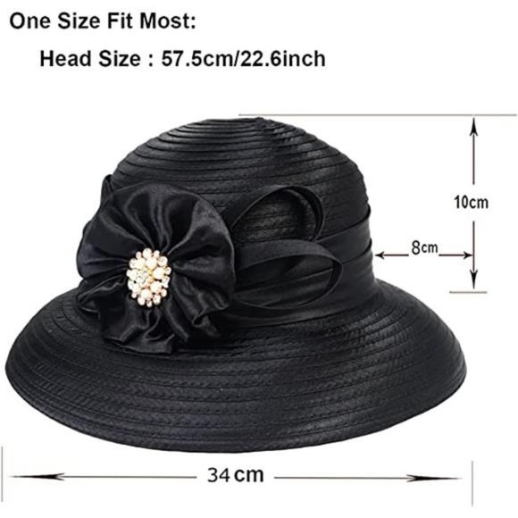 DERBY Cloche Hat for Lady Ss38 Black